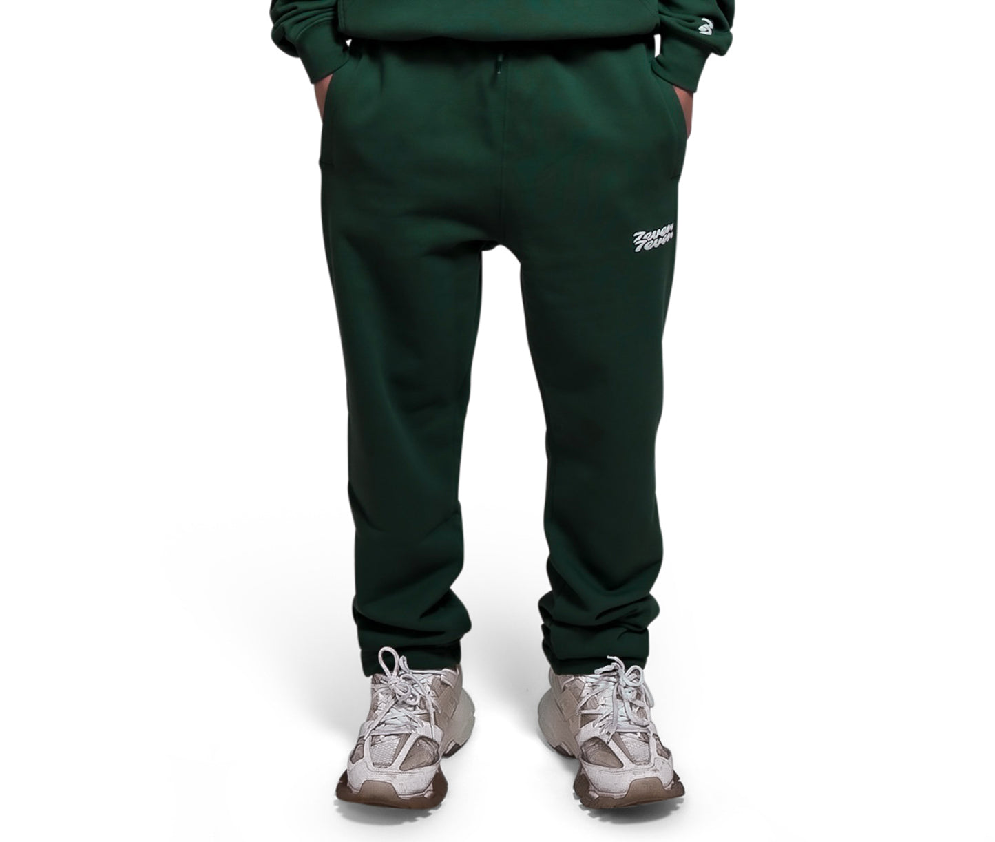 Open Leg Jogger Forest Green