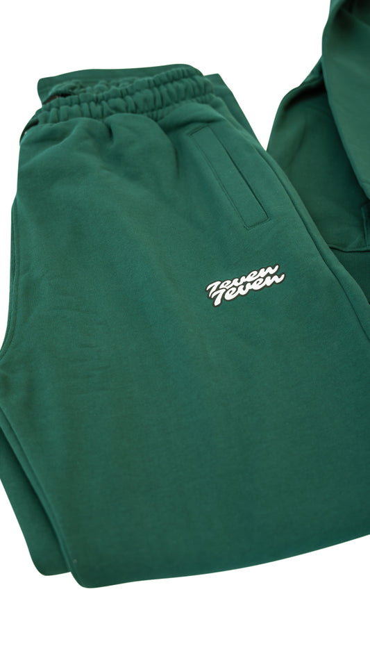 Open Leg Jogger Forest Green
